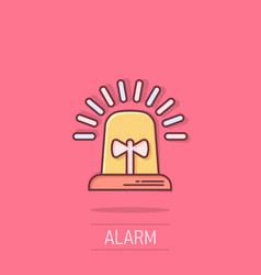 Emergency Alarm Icon In Comic Style Alert Lamp