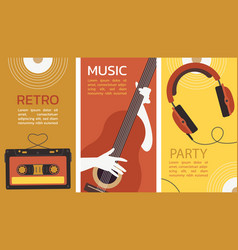 Retro Music Vertical Poster Set