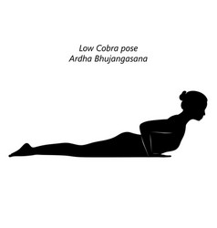 Silhouette Of Ardha Bhujangasana