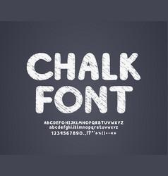 White Chalk Font With Sketch Texture Effect