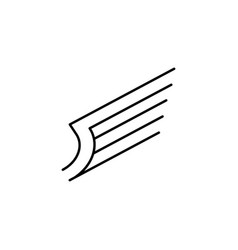 Wing Icon Line Design Template Isolated