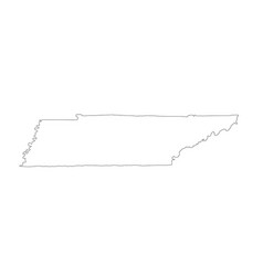 Blank Tennessee Map Silhouette