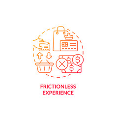 Frictionless Experience Red Gradient Concept Icon