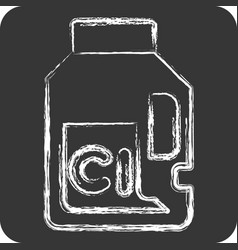 Icon Chlorine Related To Laundry Symbol Chalk