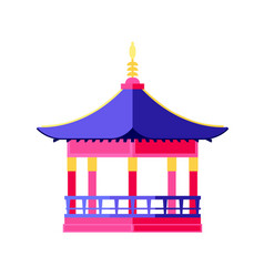 Korean Wooden Gazebo - Modern Flat Design Style