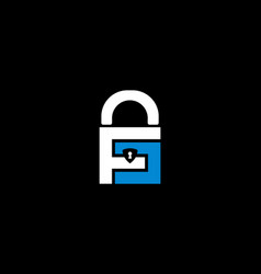 Letter Fc Lock And Security Logo Design Concept