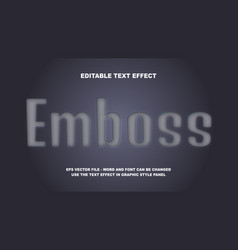 Editable Text Effect Emboss 3d Template