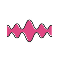 Pink Fluid Wave Color Icon Flowing Wavy Lines