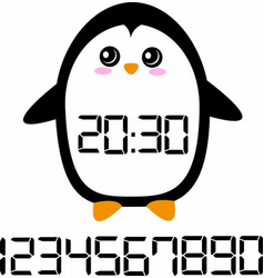 Digital Penguin Clock