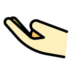 Hand Gesture Finger Icon Color Outline