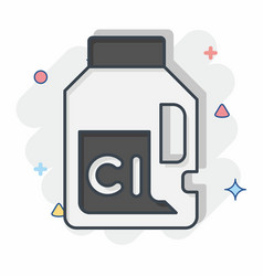 Icon Chlorine Related To Laundry Symbol Comic