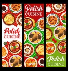 Polish Cuisine Restaurant Dishes Banners