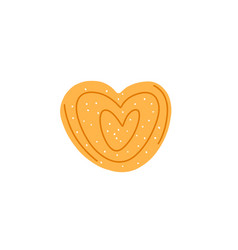 Puff Pastry Sweet Heart-shaped Dough Roll Baked