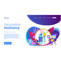 Refusal Vaccination Concept Landing Page