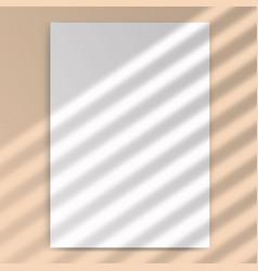 Vertical Mock Up Of Empty Paper Blank Reflected