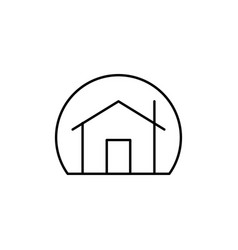 House Real Estate Icon Line Design Template