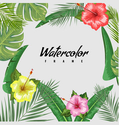 Tropical Backdrop With Frame Or Border Made