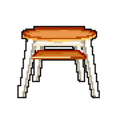 Wooden Kid Table Game Pixel Art