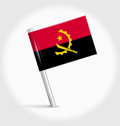 Angola Map Pin Flag 3d Realistic