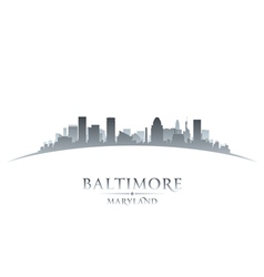 Baltimore Maryland City Skyline Silhouette