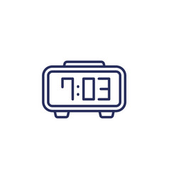 Digital Clock Icon Line