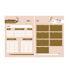 Monthly And Weekly Budget Planner Cute Finance Pl