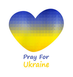 Pray For Ukraine Sign Heart Icon