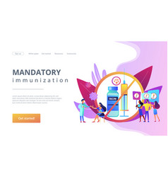 Refusal Vaccination Concept Landing Page