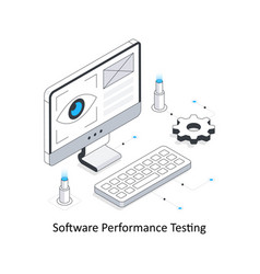 Software Performance Testing Isometric Stock Illus