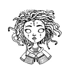 Cute Creepy Witch Girl With Dreadlocks