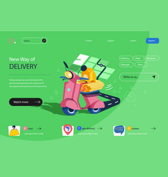 Delivery Service Concept In Flat Cartoon Design