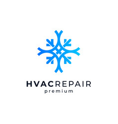 Snowflake For Hvac Repair Logo Design