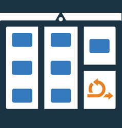 Agile Board Iteration Icon Simple Editable