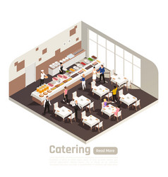 Catering Buffet Service Isometric