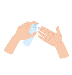 Close-up Hands Using Hand Sanitizer Gel