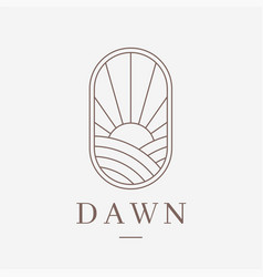 Dawn Sunrise Logo Line Icon