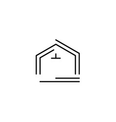 House Real Estate Icon Line Design Template