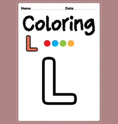 Letter L Alphabet Coloring Page For Preschool