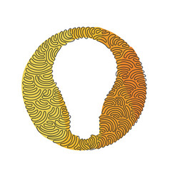 Single Continuous Line Drawing Bulb Icon