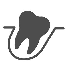 Wisdom Tooth Solid Icon Malocclusion Problem