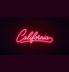 California Neon Lettering Signboard