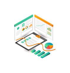 Isometric Concept Data Analyst Business Plan