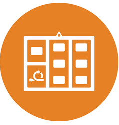 Agile Board Iteration Icon Orange Color Design