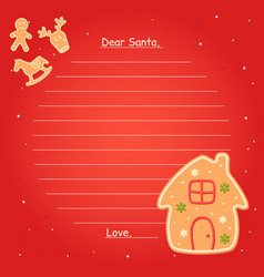 Gingerbread House Letter For Santa Claus Note