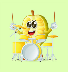 Jackfruit Character Playing A Drum