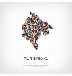 People Map Country Montenegro