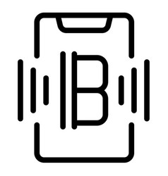 Bitcoin Invest Mobile App Icon Outline