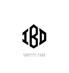 Ibd Letter Logo Design With Polygon Shape