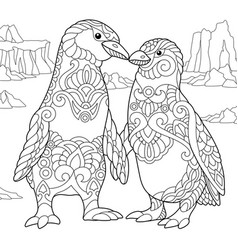 Entangle Stylized Penguin Couple