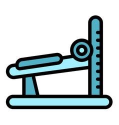 Gym Angle Bench Icon Flat